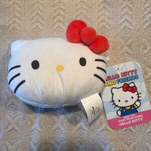 Hello Kitty DOG TOY Plush Squeaks White Red Bow NEW WITH TAGS